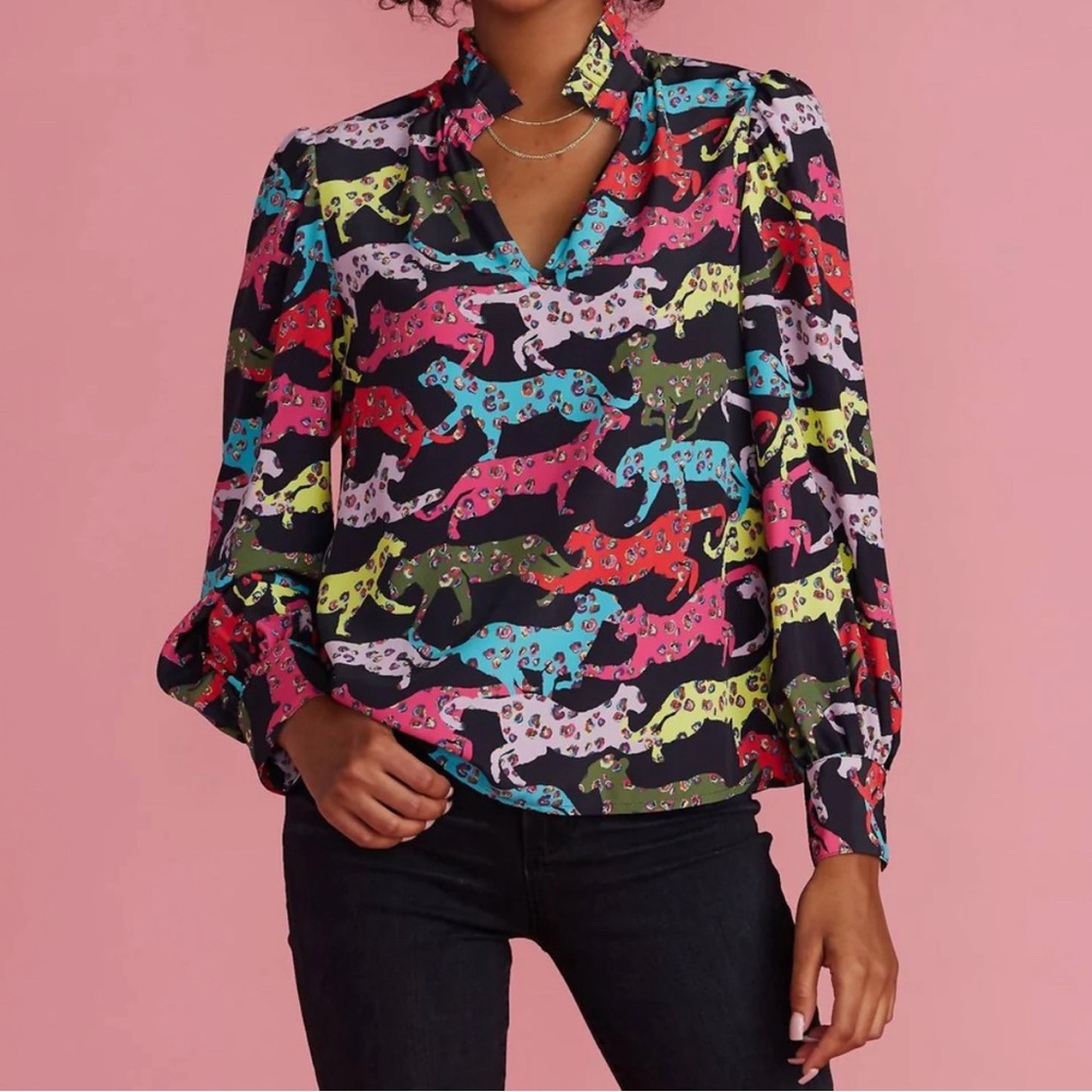 Crosby by Mollie Burch - Lyla Blouse In Leapin' Leopards - S